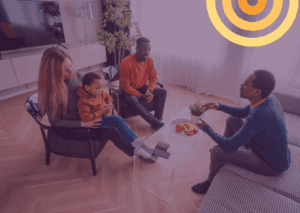 Family in therapy together to help their mental health.