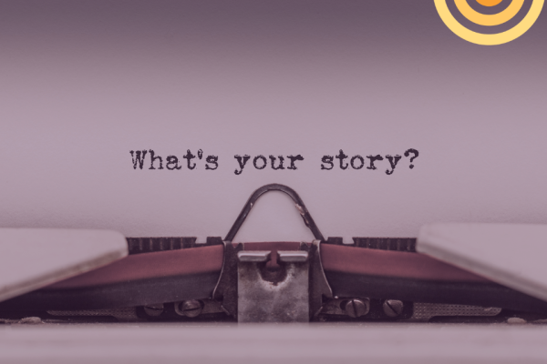 Blog Images (12) image of type writer with the words What's your Story?